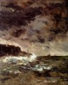 Un paisaje marino de una noche de tormenta Alfred Stevens